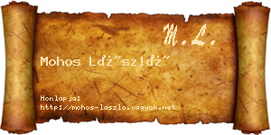 Mohos László névjegykártya