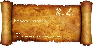 Mohos László névjegykártya