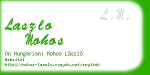 laszlo mohos business card
